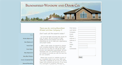 Desktop Screenshot of bloomfieldwindowanddoor.com